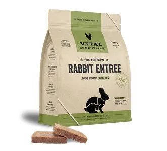 6lb Vital Essentials Frozen Rabbit Patties - Treat